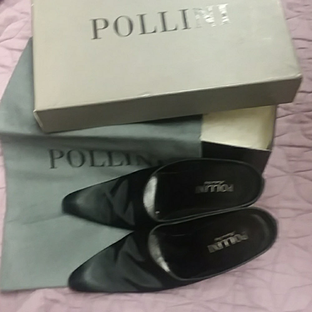 Used Pollini Black Mule/Slides  sz 6B